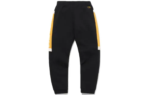 Li Ning X Disney Knitted Sweatpants Men's Black Moderate Cuffed Pants