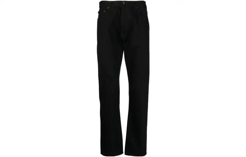 OFF-WHITE Diag-print straight-leg jeans
