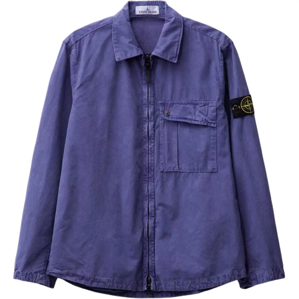 STONE ISLAND Compass Badge Zip-up Overshirt