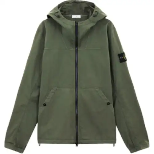 STONE ISLAND Zip-Up Hooded Overshirt