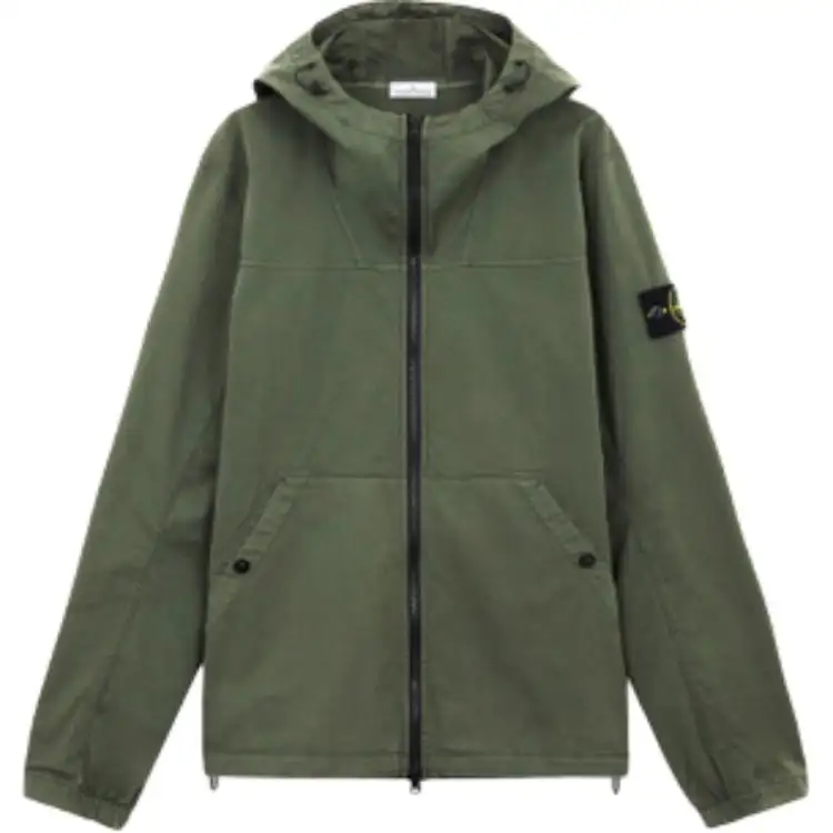 STONE ISLAND Zip-Up Hooded Overshirt
