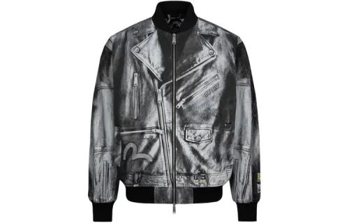 EVISU Jackets Men's Denim Black All Over Print Moderate