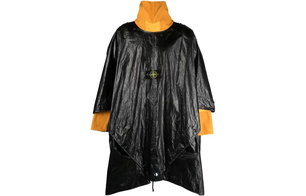 STONE ISLAND Cloaks Men's Black Orange Moderate