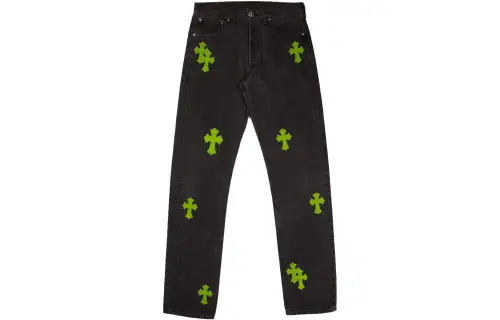Chrome Hearts Jeans Men's Black Moderate Straight Fit Pants