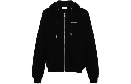 OFF-WHITE graphic print hooded jackets
