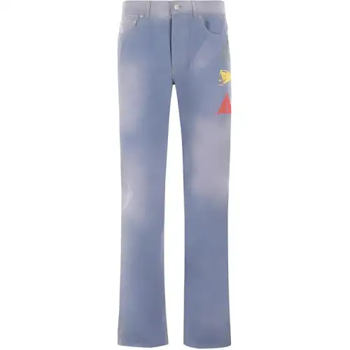 DIOR Homme Logo Patch Straight Leg Jeans