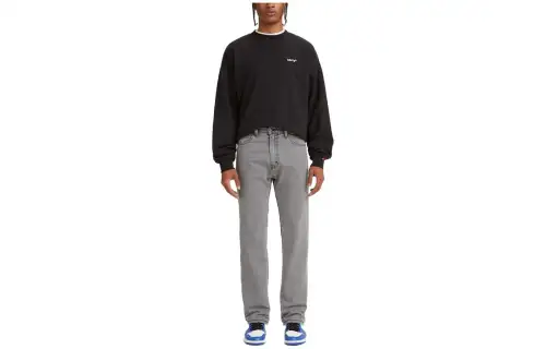 Levis Jeans Men's Gray Moderate Straight Fit Pants