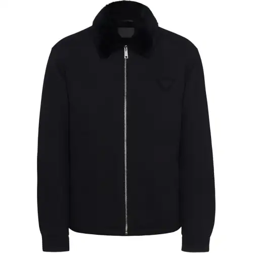 PRADA Blouson Shearling Collar Jacket