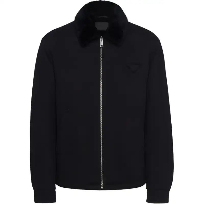 PRADA Blouson Shearling Collar Jacket