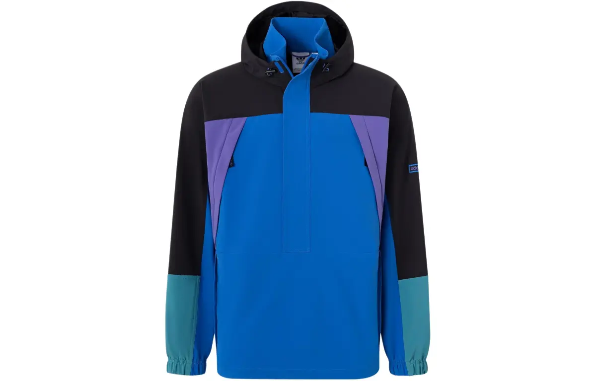 Adidas Originals Colorblock Anorak Jackets & Coats Men's Blue