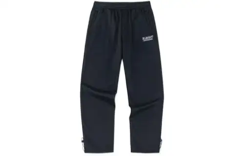 ANTA Knitted Sweatpants Men's Black Thickened Cuffed Pants