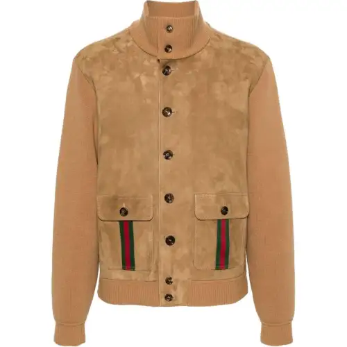 GUCCI Web Stripe-detail Bomber Jacket