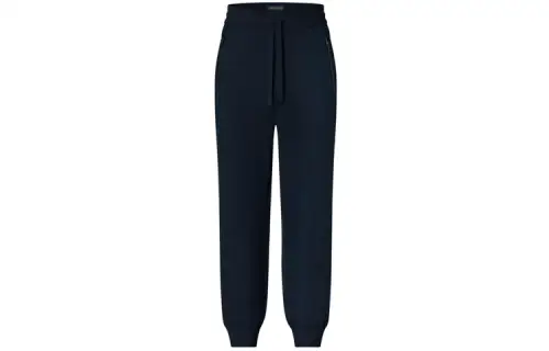 LOUIS VUITTON Knitted Sweatpants Men's Black
