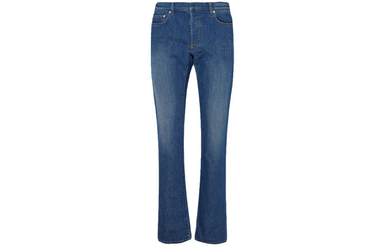 DIOR Quarterly New Products Jeans Men's Blue Moderate Flared Pants