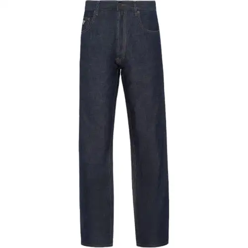 PRADA Jeans Men's Blue Moderate Straight Fit Pants