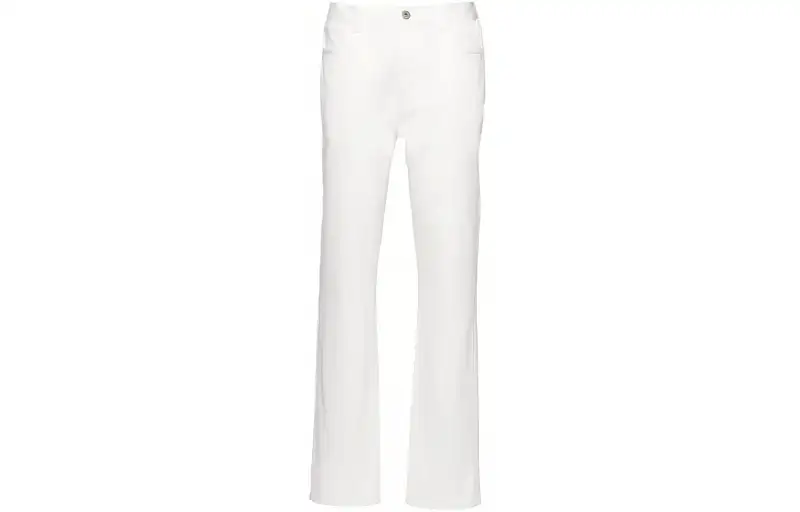 PRADA Casual Pants Men's White Moderate Slim Fit Pants