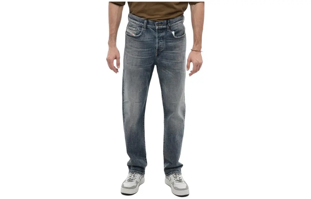 DIESEL Jeans Men's Blue Moderate Straight Fit Pants