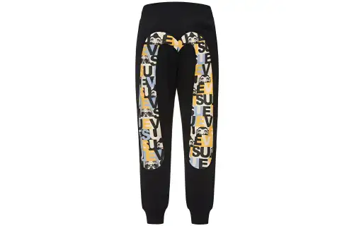 EVISU Knitted Sweatpants Men's Black