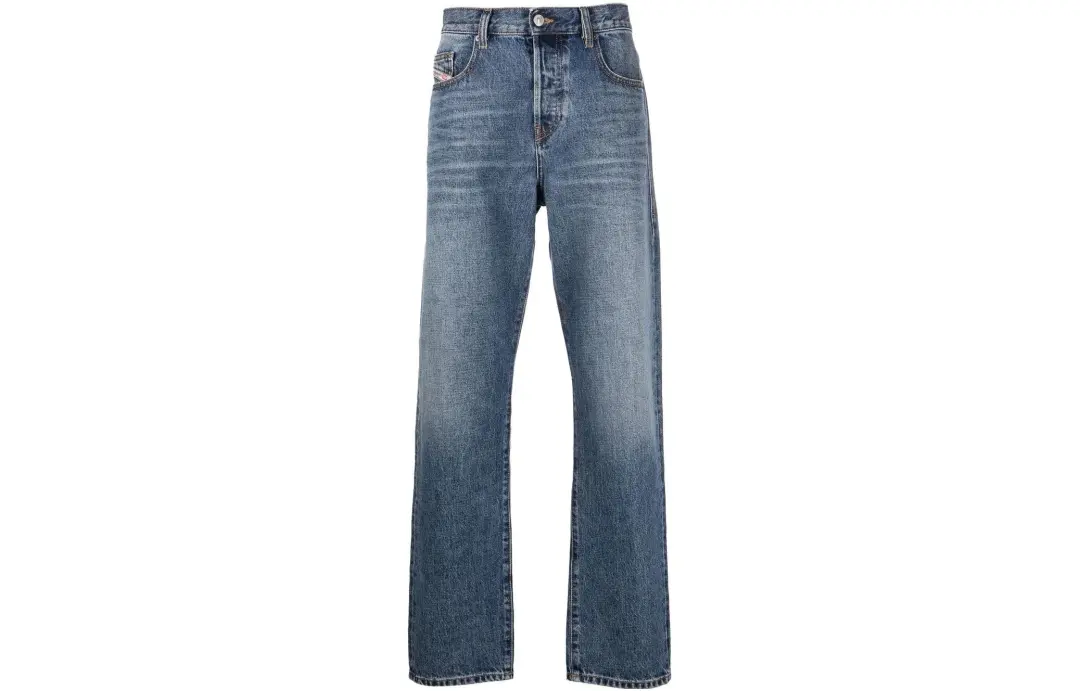DIESEL Jeans Men's Blue Moderate Straight Fit Pants