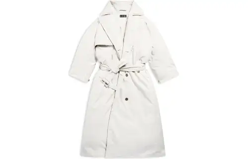 Balenciaga SS24 Trench Coat Loose Fit Unisex White