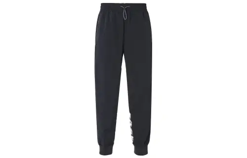 Converse Wordmark Jogger Casual Pants Men's Black Moderate Cuffed Pants