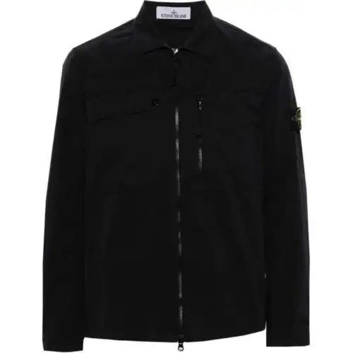 STONE ISLAND Compass-badge Shirt Jacket