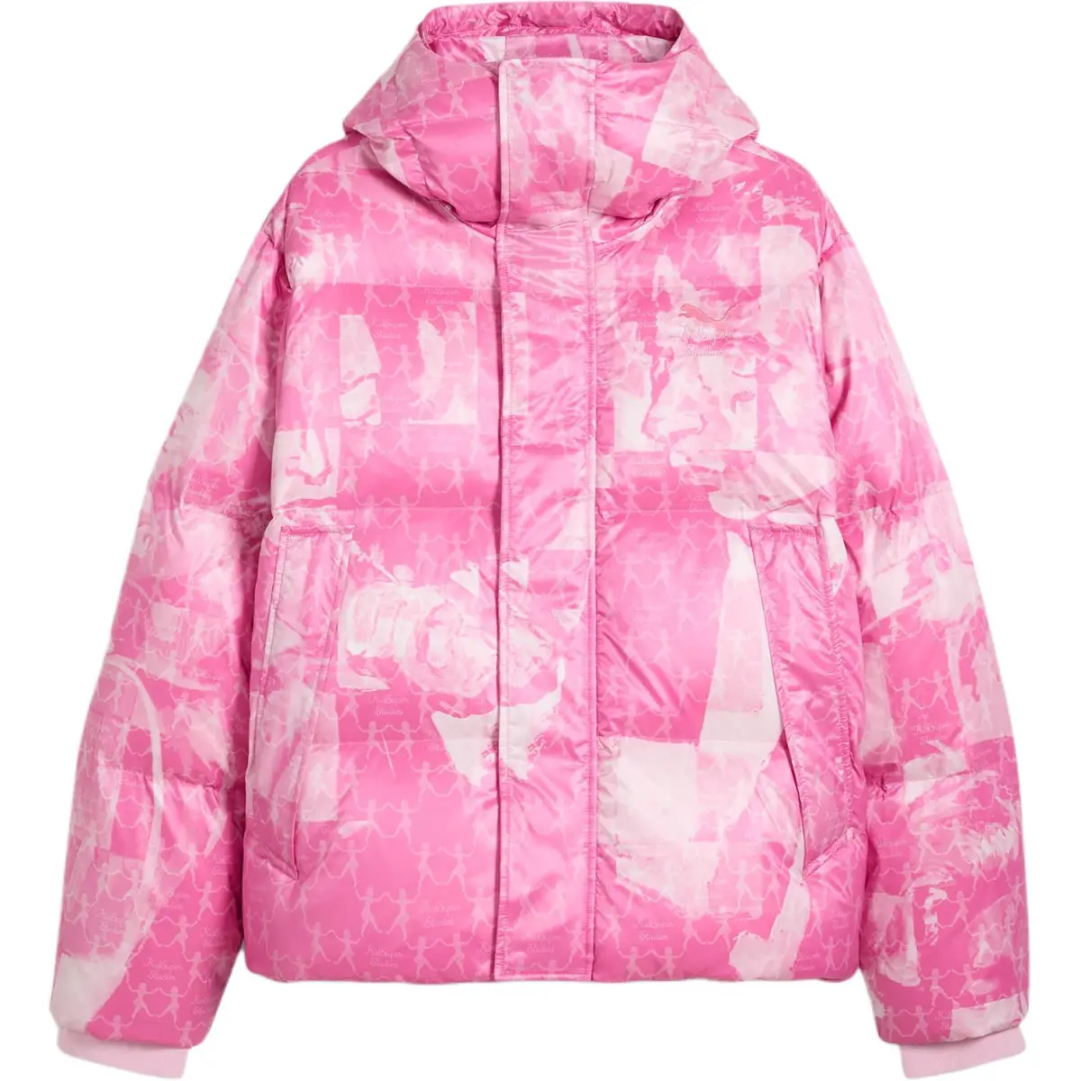 PUMA KIDSUPER STUDIOS FW24 MMQ AOP Down Jacket Men's Pink