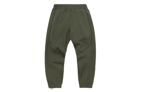 Li Ning CF Tracing Collection, Cuffed Fleece Lined Loose Fit Casual Pants Winter Men's Olive Green