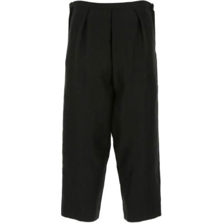 SAINT LAURENT Casual Pants Men's Black Moderate Wide Leg Pants