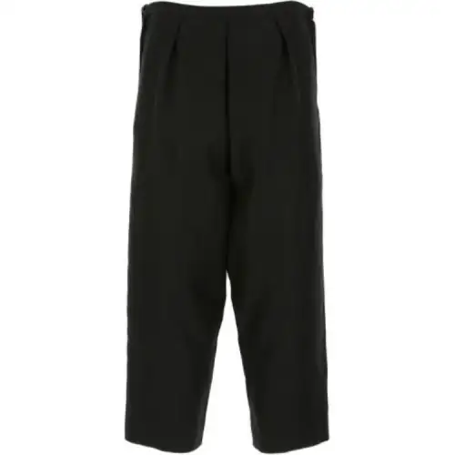 SAINT LAURENT Casual Pants Men's Black Moderate Wide Leg Pants