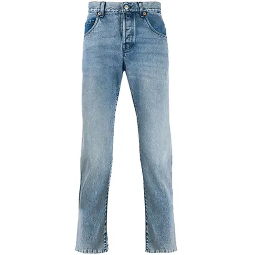 GUCCI Jeans Men's Blue Moderate Slim Fit Pants