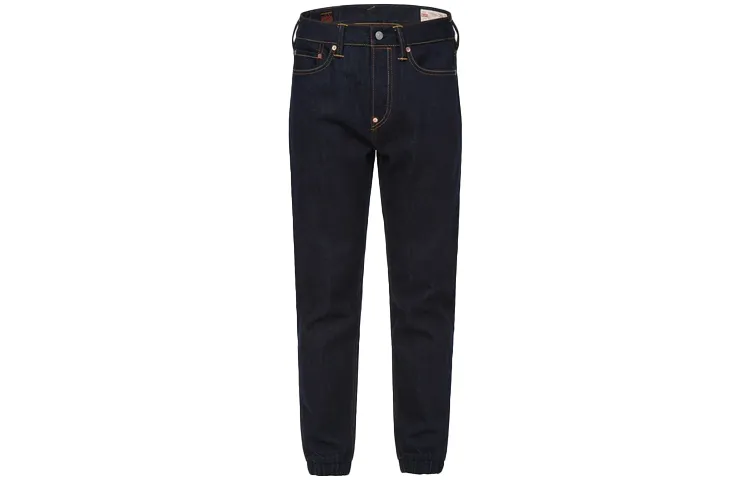 EVISU Jeans Men's Denim Blue Moderate Cuffed Pants