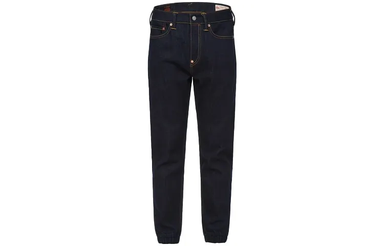 EVISU Jeans Men's Denim Blue Moderate Cuffed Pants