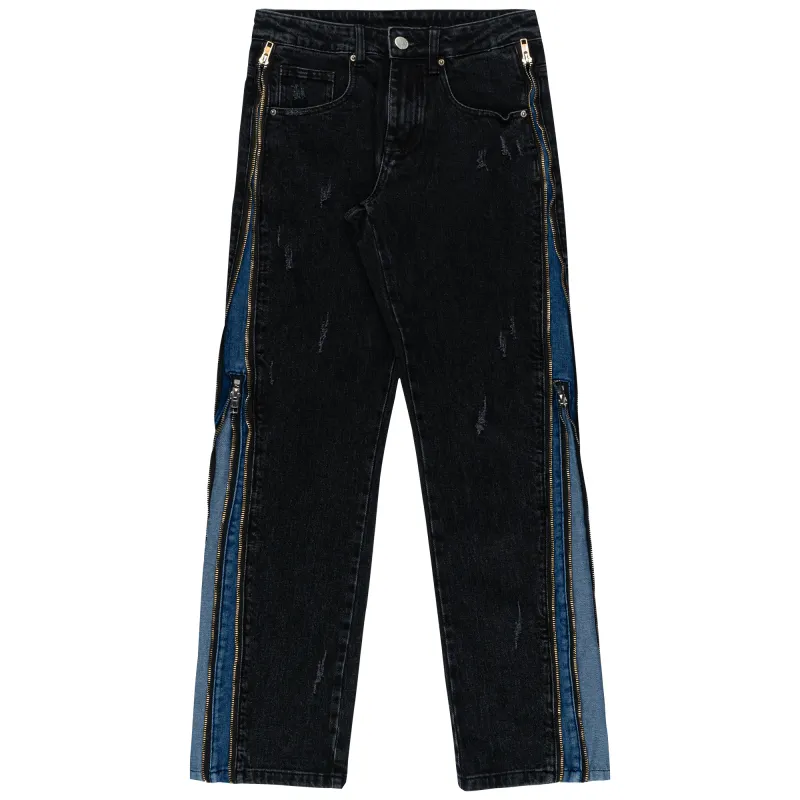 XINYINSU Jeans Unisex Thin Straight Fit Pants