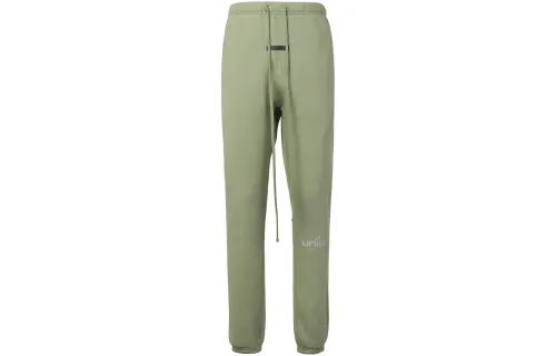 Fear Of God Essentials x Union LA FW21 Vintage Sweatpants With Green Logo Print And Fleece Lining, American Heavyweight