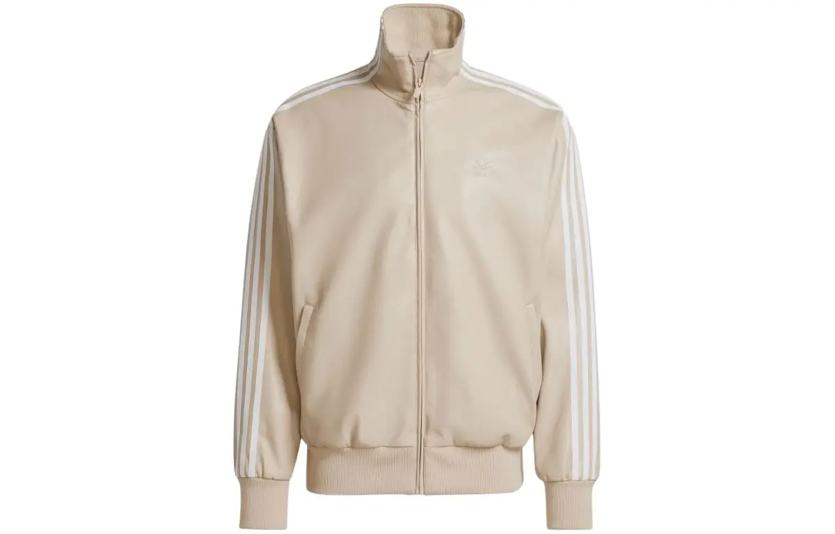 Adidas Originals Adicolor Jackets Men's Beige Stand Collar Moderate Other