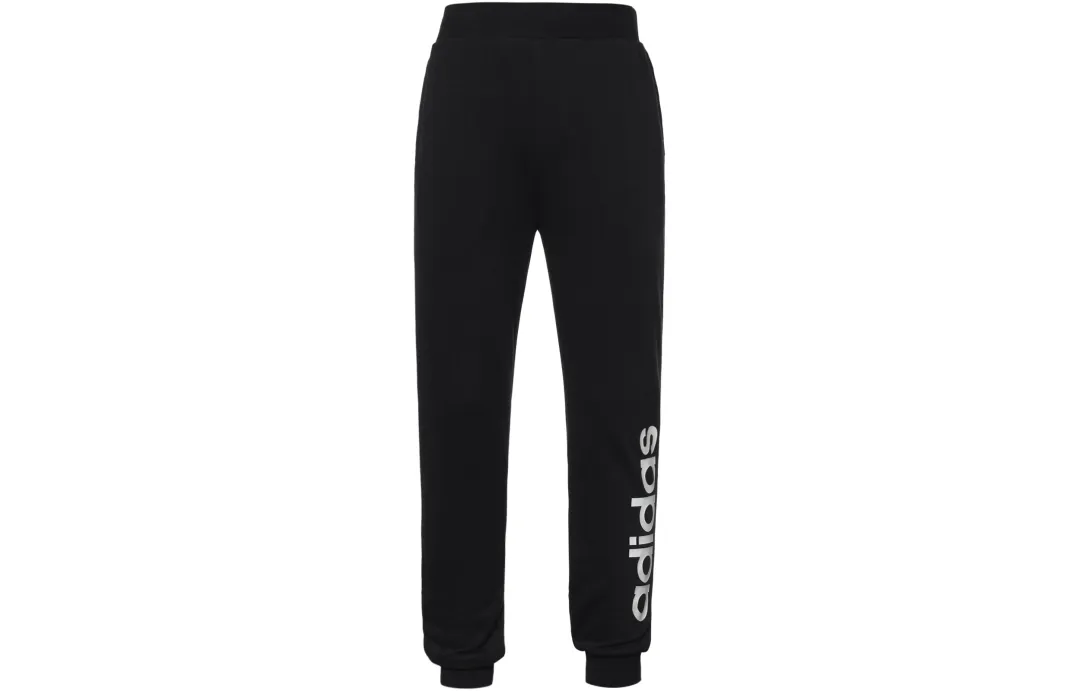 Adidas Neo Knitted Sweatpants Men's Black Moderate Cuffed Pants