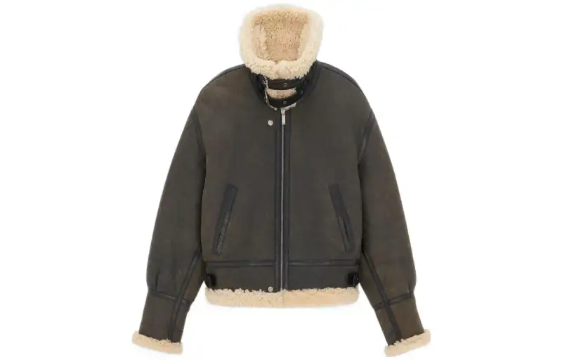 SAINT LAURENT FW23 Leather Jacket Men's Dark Brown