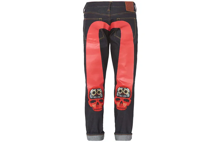 EVISU Jeans Men's Black Moderate Straight Fit Pants