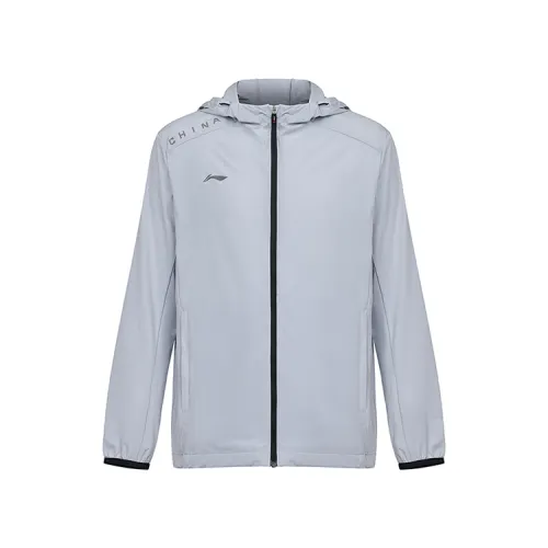 Li Ning Trench Coat Men's Dove Gray
