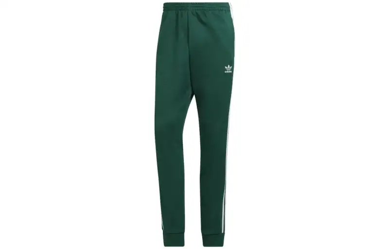 Adidas Originals Superstar Track Knitted Sweatpants Men's Green Moderate Cuffed Pants