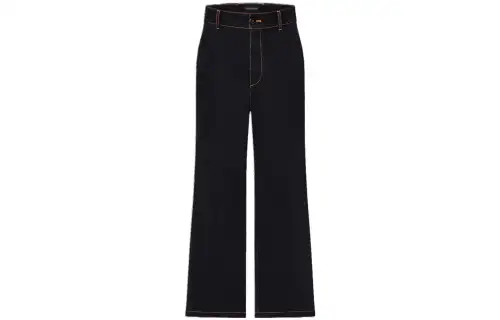 LOUIS VUITTON Jeans Men's Black Moderate Wide Leg Pants