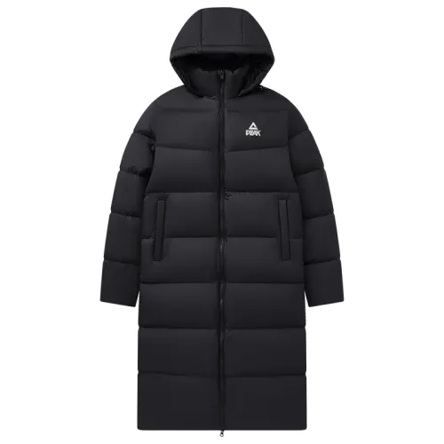 Travel keep warm warm sports suit with hood, black down jacket for men and women, increased thickness, duck down