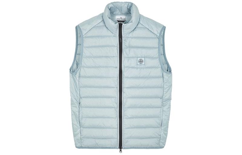 STONE ISLAND SS24 Down Jacket Unisex Ice Frost Blue