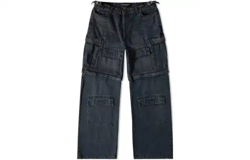 Balenciaga Jeans Men's Blue Moderate Cargo Pants