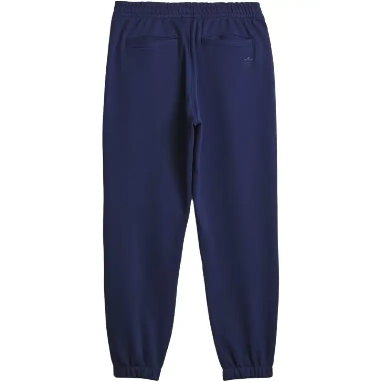 Adidas Knitted Sweatpants Men's Blue Moderate Cuffed Pants
