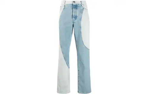 OFF WHITE Jeans Men's Blue Moderate Straight Fit Pants