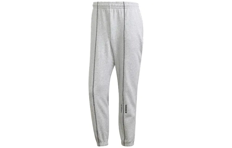 Adidas Originals Knitted Sweatpants Men's Gray Moderate Cuffed Pants