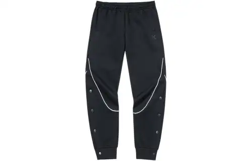 ANTA KT Knitted Sweatpants Men's Black Moderate Cuffed Pants