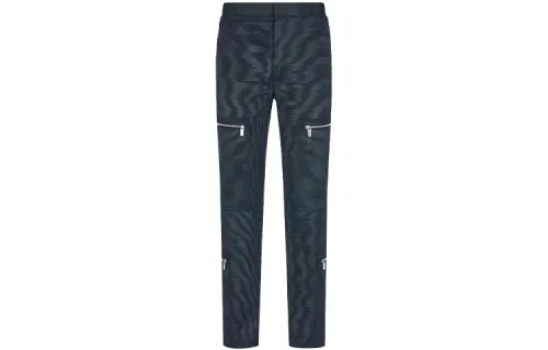 DIOR Quarterly New Products Casual Pants Men's Blue Moderate Straight Fit Pants